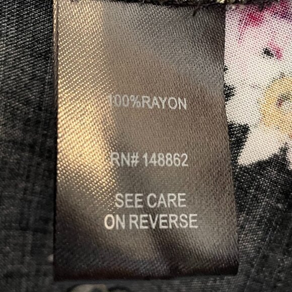 TORRID Black/Pink Floral Spaghetti Strap High-Low Sundress - Size 3 - Picture 7 of 9